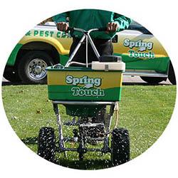 Waseca spring touch lawn and pest control company lawn truck